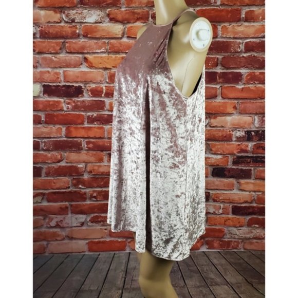 Show Me Your Mumu Pink Velvet Mini Dress Small NWT - Picture 3 of 4